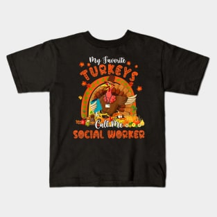 I TEach the cutest turkeys Kids T-Shirt